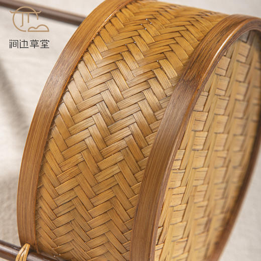 手工竹编容水竹正圆提盒提篮 商品图4