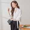 Q137新款长袖百搭宽松韩版气质衬衣白色洋气时尚小众衬衫 商品缩略图1
