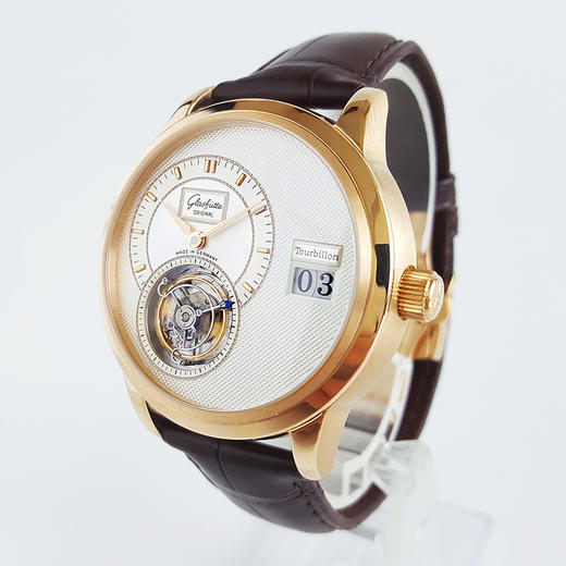 【95新正品】格拉苏蒂PANO CLASSIC系列18K玫瑰金39MM陀飞轮大日历自动机械机芯男表93-01-01-01-04 020724NJS09 商品图1