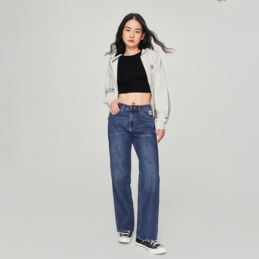 LEE新品429舒适直脚中深蓝女牛仔裤潮LWB246429101291 商品图2