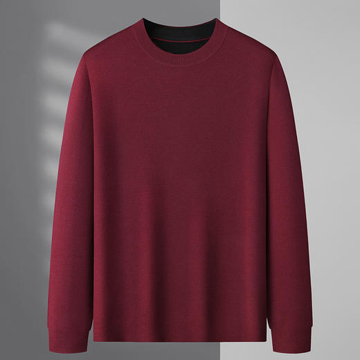 【羊毛】【新款DWP】大依优型大码羊毛衫针织衫圆领加肥加大毛衣大号胖子宽松毛衫男装上衣打底 商品图3