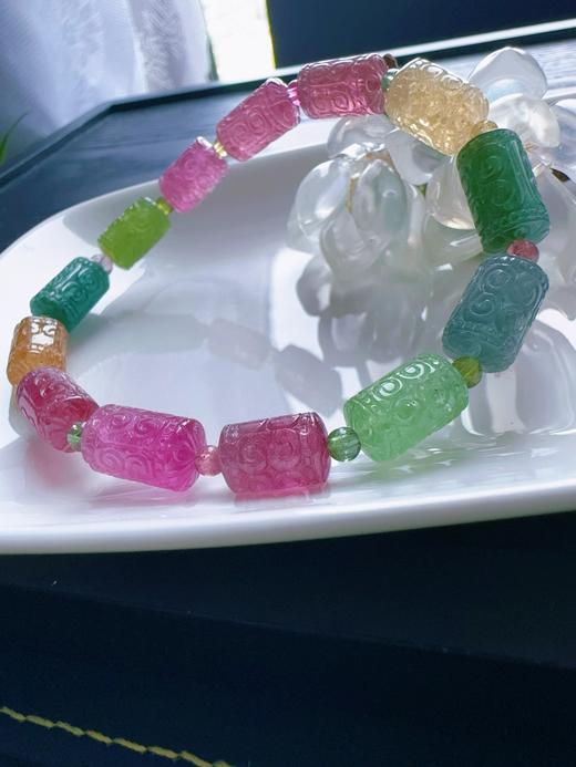 19.1g 雕刻碧玺手链 商品图2