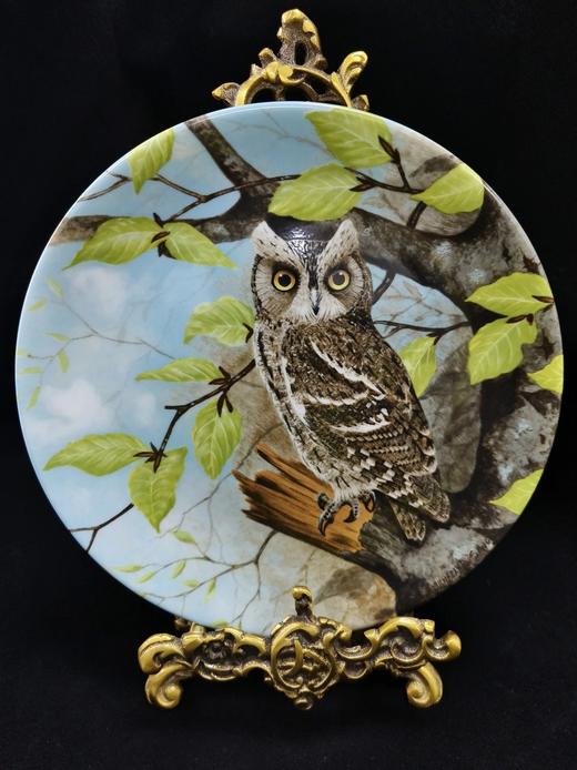 1990年英国科尔伯特智慧的猫头鹰系列赏盘，角鸮 商品图0
