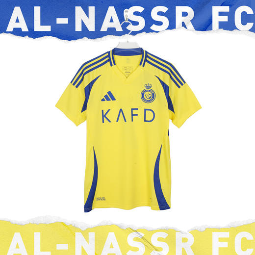 小李子ADIDAS阿迪达斯24/25赛季利雅得胜利C罗印号主场球迷版短袖成人男JP0459 商品图1