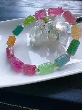 19.1g 雕刻碧玺手链