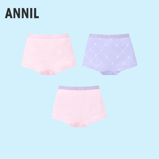 【7A抗菌家居】【天然润肤】女童平角内裤三件装新款安奈儿童装实体店同款JG437550 商品图1