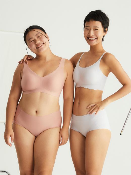 半醒粉底液无痕内裤（组合装） 防夹臀3A抗菌纯棉裆三角内裤 U0080 商品图1