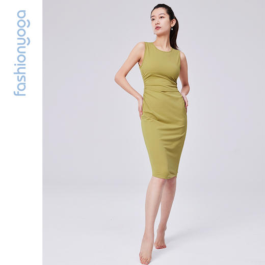 FC14521侧腰抽褶修身连衣裙 商品图9