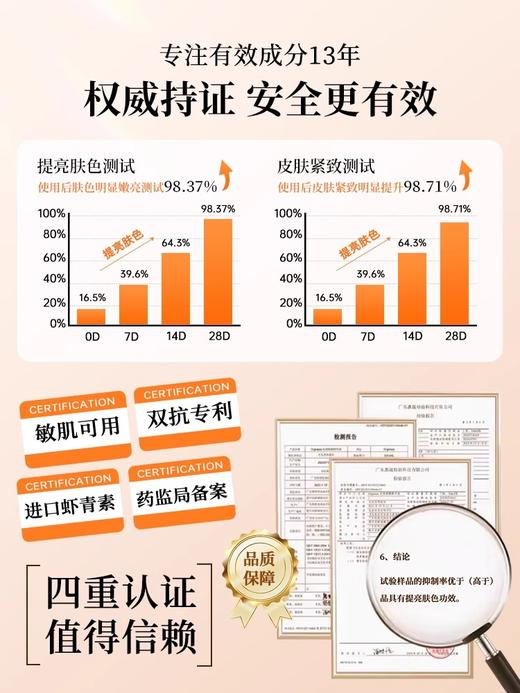 【老客专属福利】虾青素精华液1.5ml×30支/盒装（送泛醇积雪草舒缓修护面膜）#虾青素美白次抛精华液双抗紧致抗皱氧糖化提亮去暗黄改善暗沉官方 商品图5