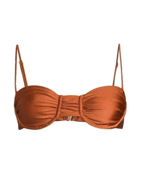 Jade Swim - Mia Top - Copper Sheen - 女装 - 泳装上衣 - 红棕色