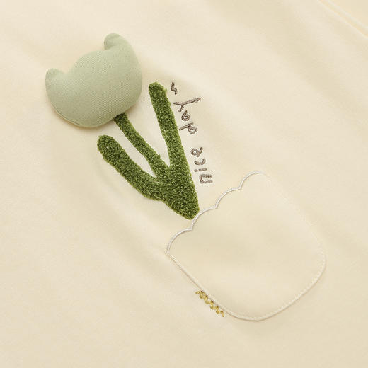 芬腾纯棉睡衣女春秋纯棉长袖圆领韩版少女大码宽松全棉家居服套装 商品图2