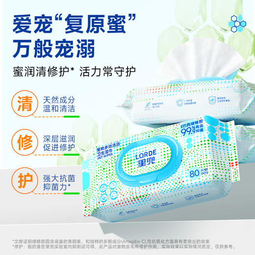 LORDE里兜宠物多效清洁专用卫生猫咪泪痕清洁湿巾袋装 商品图1