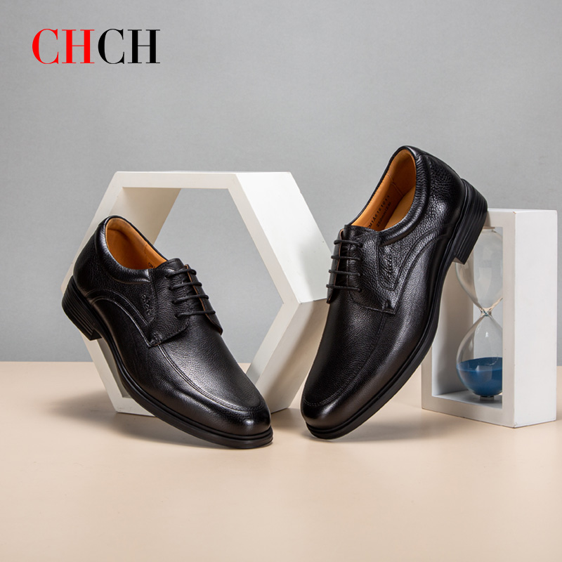 CHCH平衡鞋牛皮革系带正装商务男鞋CM1A6161
