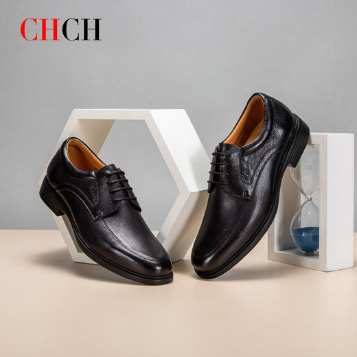 CHCH平衡鞋牛皮革系带正装商务男鞋CM1A6161 商品图0