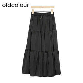 oldcolour夏季新款松紧高腰显瘦中长款蛋糕裙A字裙GP21063775