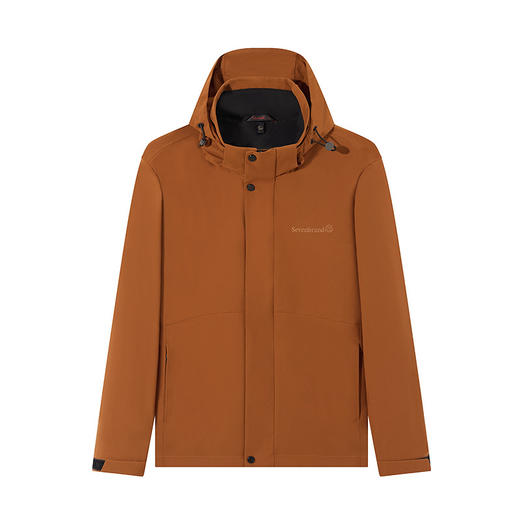 【三防】柒牌可拆连帽夹克男2024秋冬新款一衣三穿男士休闲厚外套	127K70910 商品图4