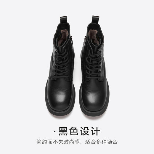 星期六经典简约加绒保暖马丁靴SS3411841A 商品图8