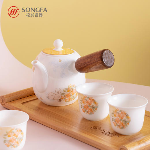 5头花团锦兔漫思茶具 商品图5