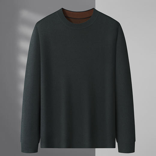 【羊毛】【新款DWP】大依优型大码羊毛衫针织衫圆领加肥加大毛衣大号胖子宽松毛衫男装上衣打底 商品图2