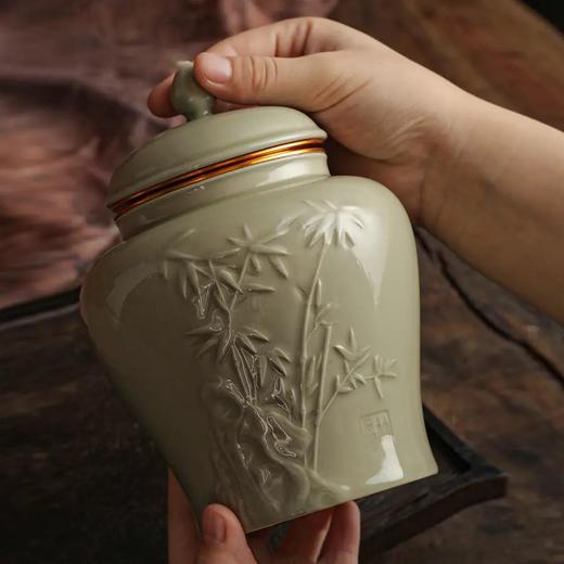 竹石图【竹盒.单瓷罐+1杯】100元1套.整箱9套 商品图4
