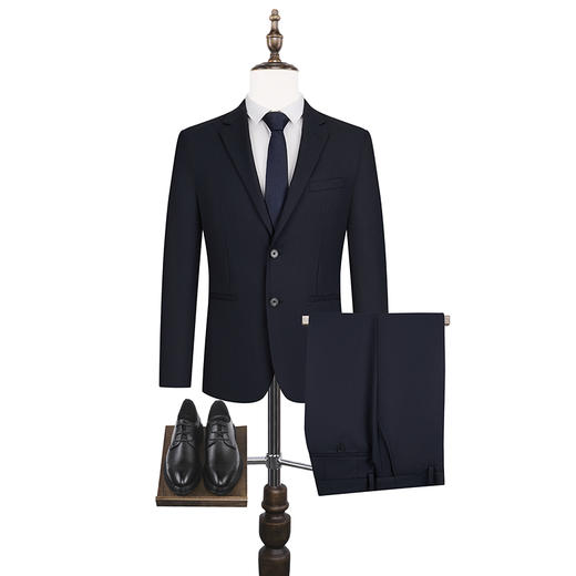 【婚礼季/毛料套西】柒牌西服套装男2025秋冬新款商务正装含羊毛西装外套	127C71140 商品图4