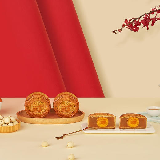 金九月饼蛋黄白莲蓉月饼礼盒 广式吴川中秋节团购月饼礼盒装700g 商品图6