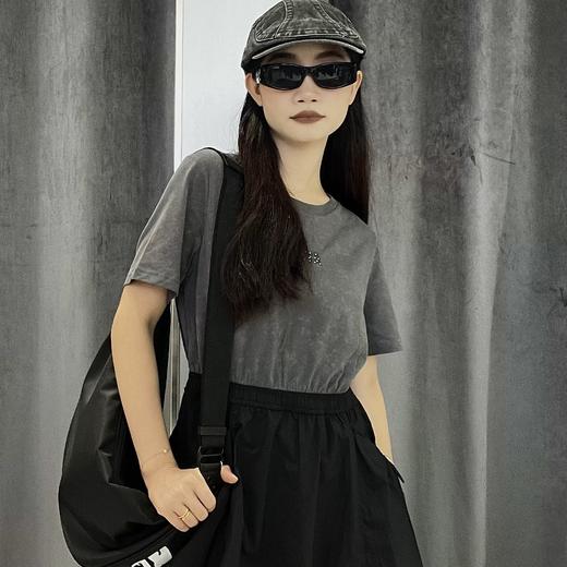 4-20MZ圆领面料拼接短袖连衣裙40619（黑） 夏季 942200200321 商品图2