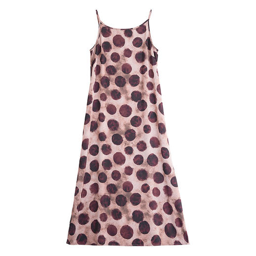 OY-24502法式茶歇缎面吊带裙2024夏季新款宽松气质显瘦长款连衣裙24502 商品图4