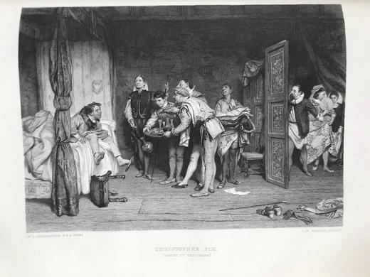 8开本 约19世纪中期 殿版莎士比亚作品集（全3卷，含传记卷） 40余幅精美钢版画 真皮精装 商品图6