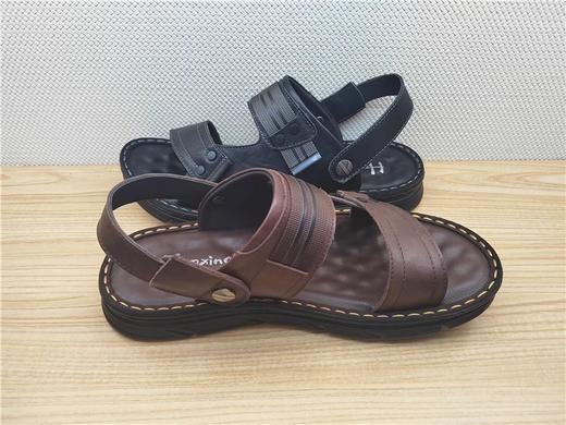 2023年夏季新品豪行13255611纯牛皮平底男士沙滩鞋凉拖鞋 商品图2