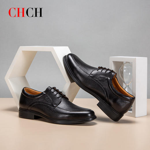 CHCH平衡鞋牛皮革系带正装商务男鞋CM1A6161 商品图1