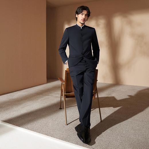 柒牌西服男套装2024新款可拆卸衬衫领商务通勤上班含羊毛西装礼服	127C71120 商品图3