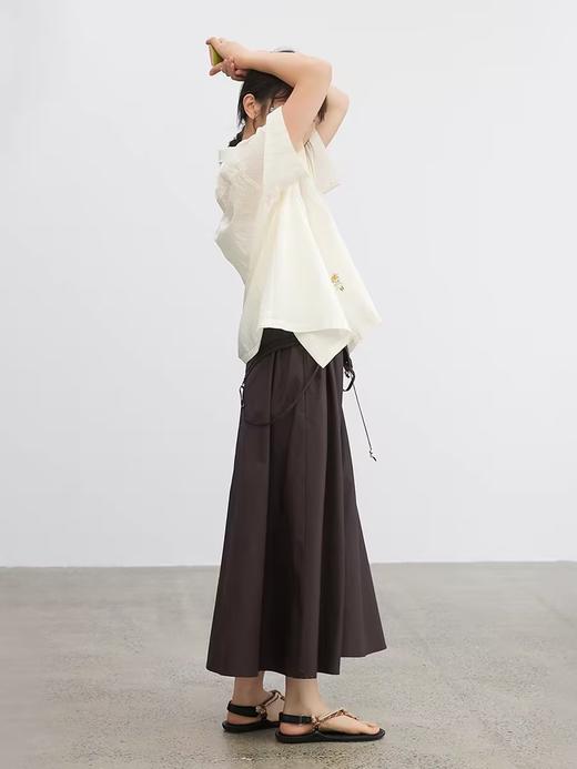 步履不停/4B11191C/日系古巴领绣花衬衫短袖外套 商品图2