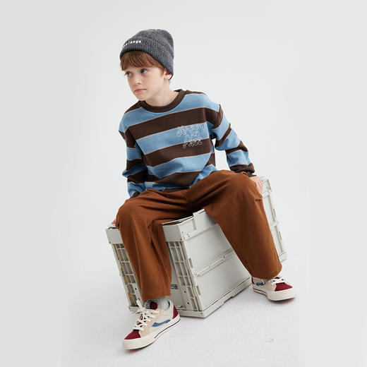 【珠地空气层】儿童条纹银行卫衣 PQWY2407 商品图2