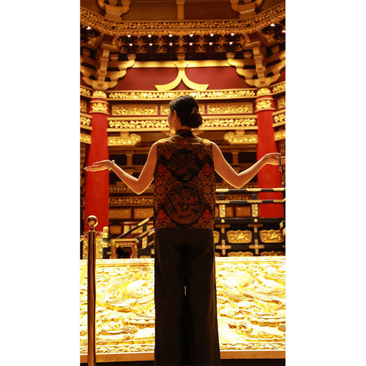 【抖音专属】高腰阔腿裤（24709653-玄黄） 商品图4