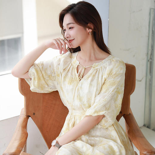 （老板娘自留款）火桐hooton剪花肌理感真丝连衣裙YT666 商品图5