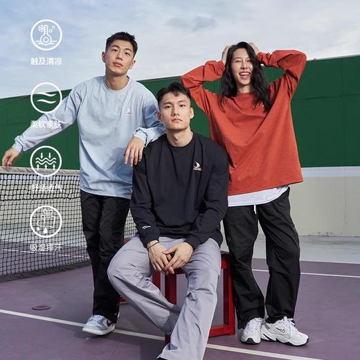 LUSHISI「遇水显印花」帆船主题棉感速干字母印花长袖运动凉感t恤 商品图0