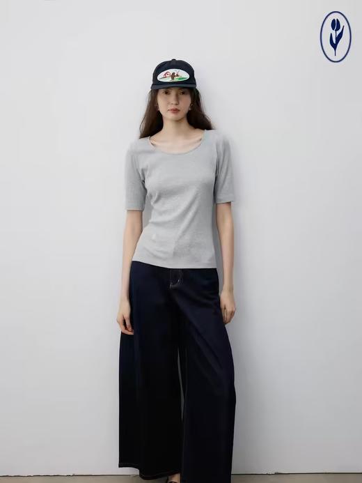 shyshystill/shy202207003/修身简单日常短袖t恤 商品图3