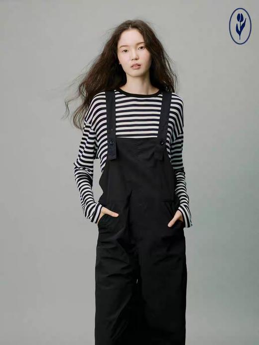 shyshystill/shy202406011/藏蓝色尼龙透气轻薄山系面料好剪裁连身裤长裤 商品图2