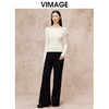 VIMAGE纬漫纪时尚性感露肩一字领修身长袖针织衫秋季新款V2201820 商品缩略图1