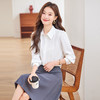 Q187新款长袖气质衬衣白色时尚小众通勤秋季设计感百搭衬衫 商品缩略图0
