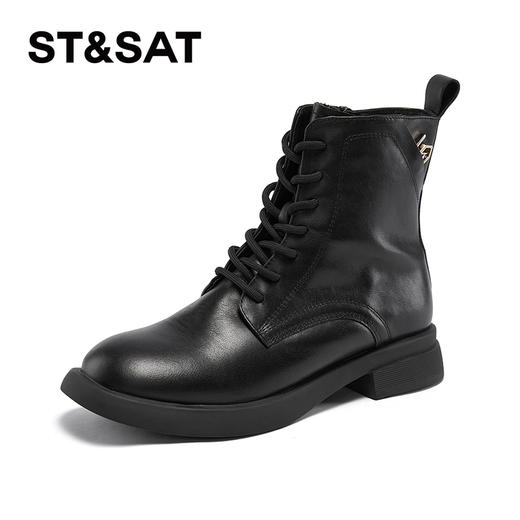 星期六经典简约加绒保暖马丁靴SS3411841A 商品图4