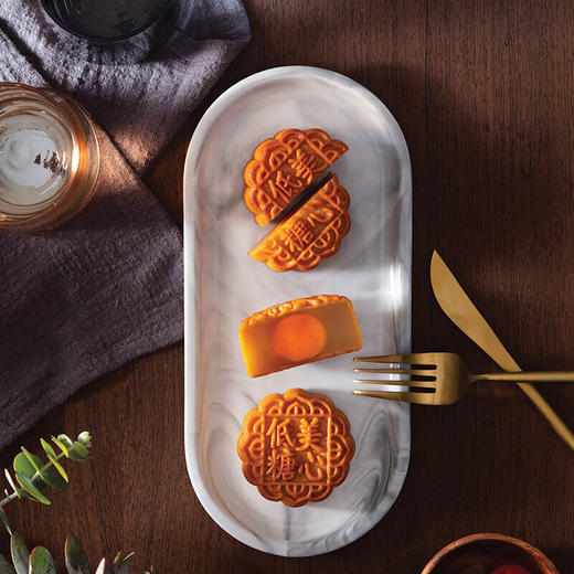 美心（Meixin）月饼礼盒港式低糖莲蓉蛋黄月饼礼盒540g中秋送礼香港进口 商品图2