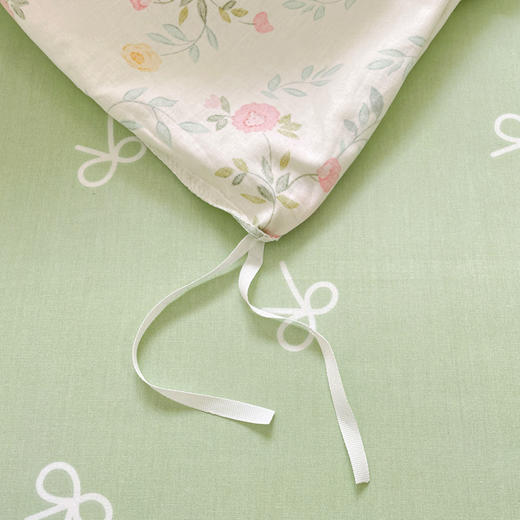 【洁丽雅】全棉印花四件套 细雨碎/花千束/花伴熊 商品图4