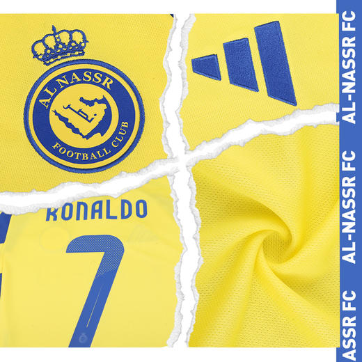 小李子ADIDAS阿迪达斯24/25赛季利雅得胜利C罗印号主场球迷版短袖成人男JP0459 商品图2