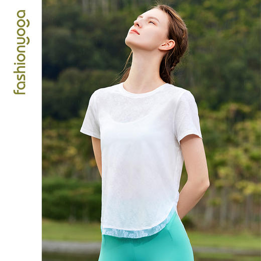 F13304圆领蕾丝拼接外搭（不含胸垫） 商品图1