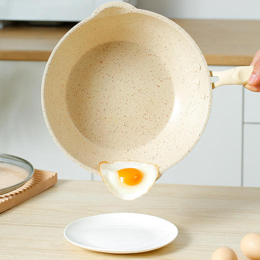 日式一人食小炒锅麦饭石小型不粘锅炒锅家用煎炒菜平底燃气灶适用 商品图2