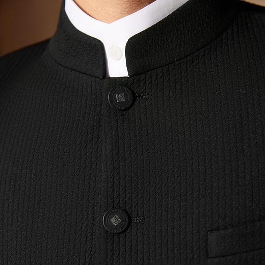 【中华立领】柒牌男装西服男2024秋季新款商务绅士男士黑色单西装	127C70730 商品图2