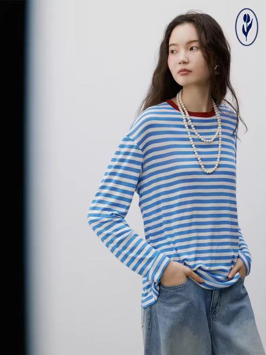 shyshystill/shy202406025/撞色智感长袖物理防晒上衣宽松罩衫 商品图0