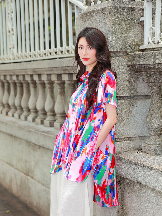 夏日焕新|浮光潋滟印花衬衫  | 现货加急发 商品图1